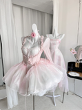 Pretty Ball Gown Short Sweetheart Pink Homecoming Dress Summer Hoco Dresses Cocktail Dress For Senior Teens HZ1121