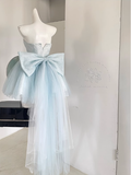 Pretty Ball Gown Short Sweetheart Blue Lace Homecoming Dress Summer Hoco Dresses Cocktail Dress For Senior Teens HZ1121