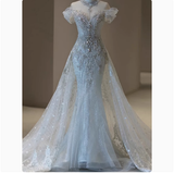 Dreamy Wedding Dress Mermaid Off The Shoulder Sequin Wedding Dresses Bridal Gowns HZ1121