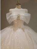 Dreamy Wedding Dress Ball Gown Off The Shoulder Sequin Wedding Dresses Bridal Gowns HZ1121