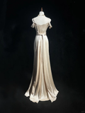 Gorgeous Mermaid Spaghetti Straps Champagne Long Prom Dress Party Dress Graduation Dresses HZ1121