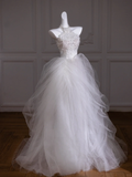 Modest Wedding Dress Ball Gown High Neck Lace Long White Wedding Dresses Brides Dress Bridal Gowns HZ1121