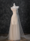 Simple Wedding Dress Mermaid Strapless Tulle Long Summer Wedding Dresses Bridal Gowns HZ1121