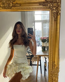 Cute Sheath Square Floral Summer Homecoming Dress Hoco Dress Mini 18th Birthday Outfit Cocktail Dresses HZ1121