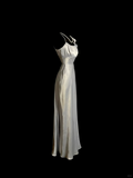 Classy A line Spaghetti Straps Sleeveless Satin Prom Dresses Summer Wedding Guest Dresses Wedding Guest Outfits HZ1121