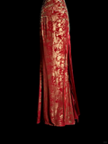 Vintage Mermaid Sweetheart Burgundy Long Evening Party Gowns Evening Formal Dresses Evening Dress HZ1121