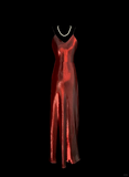 Vintage Mermaid Spaghetti Straps Red Long Evening Party Gowns Evening Formal Dresses Prom Dress HZ1121
