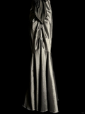 Vintage Mermaid Spaghetti Straps Satin Gray Long Evening Party Gowns Evening Formal Dresses Prom Dress HZ1121