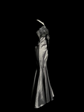 Vintage Mermaid Spaghetti Straps Satin Gray Long Evening Party Gowns Evening Formal Dresses Prom Dress HZ1121