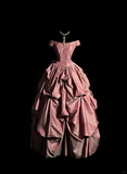 Modest Ball Gown Off The Shoulder Pink Taffeta Long Prom Dress Party Dress Graduation Dresses Sweet 16 Dress HZ1121