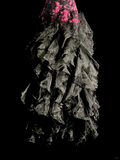 Vintage Ball Gown Halter Black Beaded Long Prom Dress Party Dress Graduation Dresses Evening Gowns HZ1121
