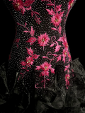 Vintage Ball Gown Halter Black Beaded Long Prom Dress Party Dress Graduation Dresses Evening Gowns HZ1121