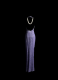 Vintage Mermaid Halter Sequin Lilac Backless Long Prom Dress Party Dress Graduation Dresses HZ1121