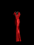 Vintage Mermaid Spaghetti Straps Red Backless Long Prom Dress Party Dress Graduation Dresses HZ1121