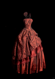 Modest Ball Gown Strapless Burgundy Floral Long Prom Dress Party Dress Graduation Dresses Sweet 16 Dress HZ1121