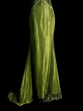 Vintage Mermaid Spaghetti Straps Green Backless Sequin Long Prom Dress Party Dress Graduation Dresses HZ1121