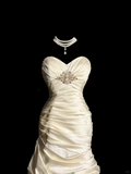 Vintage Wedding Dress Mermaid Sweetheart Ivory Long Wedding Dresses Retro 1970s Bridal Gowns HZ1121