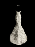 Vintage Wedding Dress Mermaid Strapless Ivory Taffeta Long Wedding Dresses Retro 1970s Bridal Gowns HZ1121