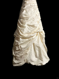 Vintage Wedding Dress Ball Gown Sweetheart Ivory Taffeta Long Wedding Dresses Retro 1970s Bridal Gowns HZ1121