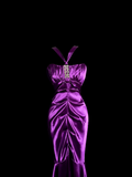 Vintage Mermaid Halter Satin Grape Satin Pleated Long Prom Dress Party Dress Graduation Dresses HZ1121