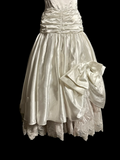 Vintage Wedding Dress Ball Gown Off The Shoulder Ivory Wedding Dresses Retro 1970s Bridal Gowns HZ1121