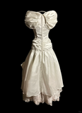 Vintage Wedding Dress Ball Gown Off The Shoulder Ivory Wedding Dresses Retro 1970s Bridal Gowns HZ1121