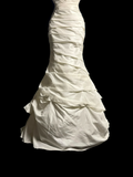 Vintage Wedding Dress Mermaid Sweetheart Ivory Taffeta Long Wedding Dresses Retro 1970s Bridal Gowns HZ1121