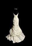 Vintage Wedding Dress Mermaid Sweetheart Ivory Taffeta Long Wedding Dresses Retro 1970s Bridal Gowns HZ1121