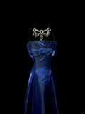 Retro A line Halter Royal Blue Satin Beaded 18th Birthday Dress Prom Dress Birthday Outfits For Women HZ1121