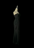 Retro Mermaid Strapless Black 20th Birthday Dress Long Prom Dress Birthday Outfits For Women HZ1121