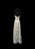 Retro Mermaid Spaghetti Straps Silver 20th Birthday Dress Long Prom Dress Birthday Outfits For Women HZ1121