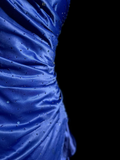 Vintage Ball Gown Strapless Royal Blue Satin Beaded Long Prom Dress Party Dress Graduation Dresses HZ1121