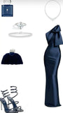 Pretty Mermaid One Shoulder Navy Blue Satin Party Dresses Formal Summer Wedding Guest Dresses Wedding Guest Outfits HZ1121