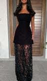 Pretty A line Strapless Black Night Dinner Evening Dresses Formal Summer Wedding Guest Dresses Wedding Guest Outfits HZ1121