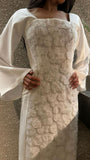 Classy Sheath Square Neck Long Prom Dresses Formal Summer Wedding Guest Dresses Wedding Guest Outfit HZ1121
