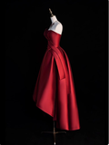 Gorgeous Ball Gown Strapless Burgundy Prom Dresses Formal Summer Wedding Guest Dresses Wedding Guest Outfits HZ1121