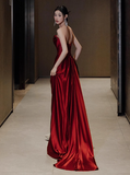 Gorgeous Mermaid Strapless Burgundy Prom Dresses Formal Summer Wedding Guest Dresses Wedding Guest Outfits HZ1121