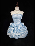 Classy A Line Strapless Taffeta Short Homecoming Dress Cocktail Dress Hoco Dresses HZ1121