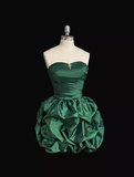 Classy A Line Strapless Taffeta Short Homecoming Dress Cocktail Dress Hoco Dresses HZ1121