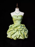 Classy A Line Strapless Taffeta Short Homecoming Dress Cocktail Dress Hoco Dresses HZ1121