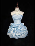 Classy A Line Strapless Taffeta Short Homecoming Dress Cocktail Dress Hoco Dresses HZ1121