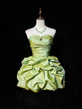 Classy A Line Strapless Taffeta Short Homecoming Dress Cocktail Dress Hoco Dresses HZ1121
