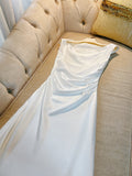 Sexy Sheath One Shoulder Pink Satin Prom Dresses Formal Summer Wedding Guest Dresses Wedding Guest Outfits HZ1121