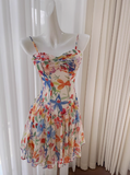 Sexy A line Spaghetti Straps Floral Chiffon Short Homecoming Dress Summer Hoco Dresses Cocktail Dress Birthday Outfits HZ1121
