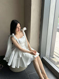 Sexy A line Spaghetti Straps Satin White Short Homecoming Dress Summer Hoco Dresses Cocktail Dress Birthday Outfits HZ1121