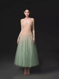 Elegant A line Spaghetti Straps Mint Green Prom Dresses Formal Summer Wedding Guest Dresses Wedding Guest Outfit HZ1121