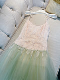 Elegant A line Spaghetti Straps Mint Green Prom Dresses Formal Summer Wedding Guest Dresses Wedding Guest Outfit HZ1121