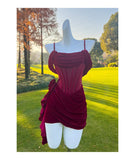 Sexy Sheath Spaghetti Straps Burgundy Short Homecoming Dresses Summer Hoco Dresses Cocktail Dress Birthday Outfits HZ1121
