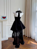 Sexy A line Halter Black Velvet Short Homecoming Dresses Summer Hoco Dresses Cocktail Dress Birthday Outfits HZ1121