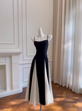Elegant A line Spaghetti Straps Black Prom Dresses Formal Summer Wedding Guest Dresses Wedding Guest Outfit HZ1121